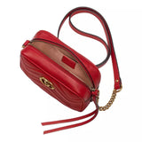 Gucci Red Leather Crossbody Bag - Women's