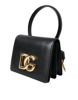 Dolce & Gabbana Black Leather Mini Belt Waist DG Girls Purse Bag - Women's