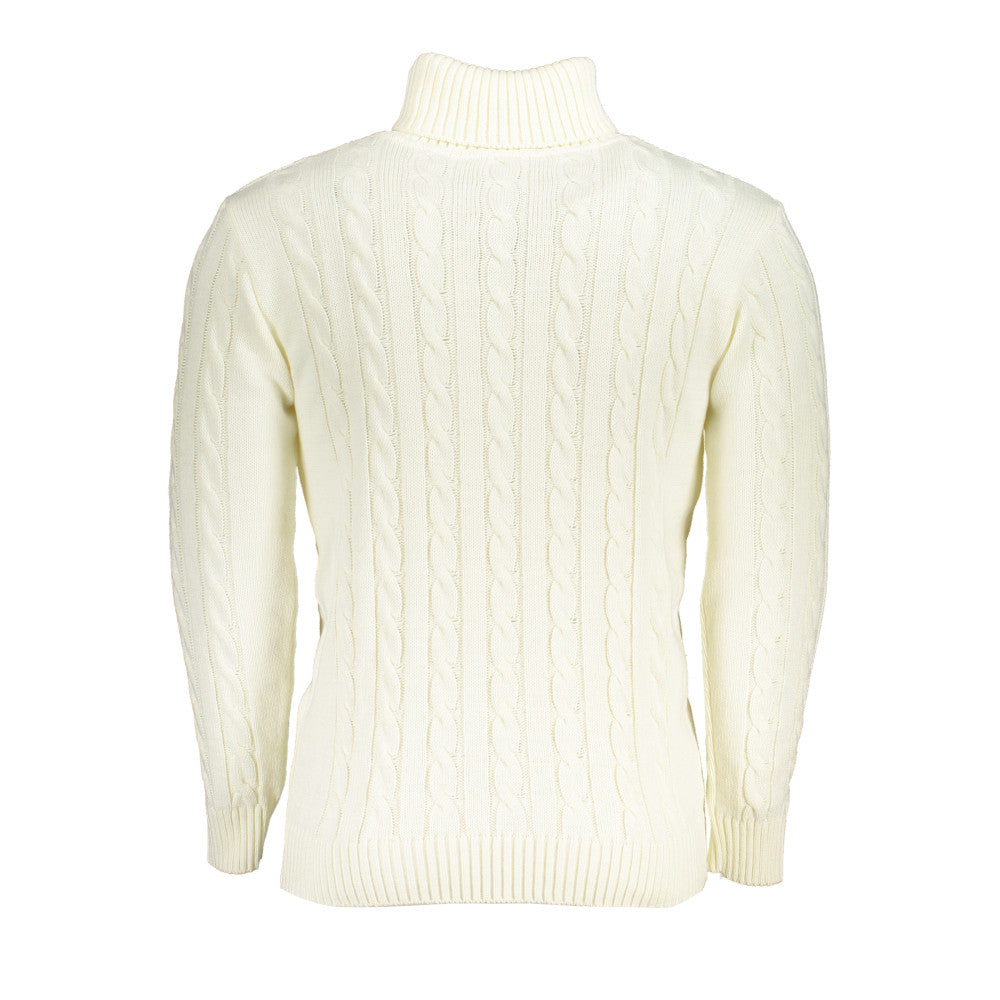 U.S. Grand Polo Sweater Turtle Neck White - Men's