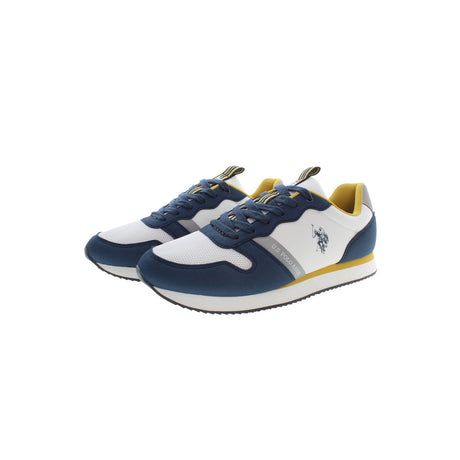 U.S. Polo Elegant White/Blue Sports Shoe - Men's