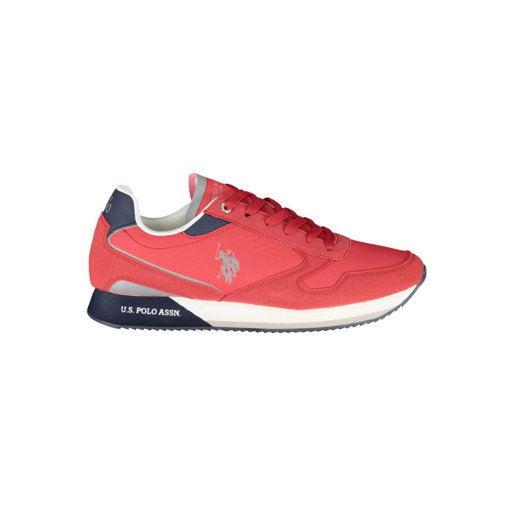 U.S. Polo Sneakers with Laces Red - Men's