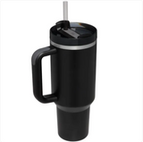 High-Capacity Stainless Steel Car Straw Cup - Portable Design