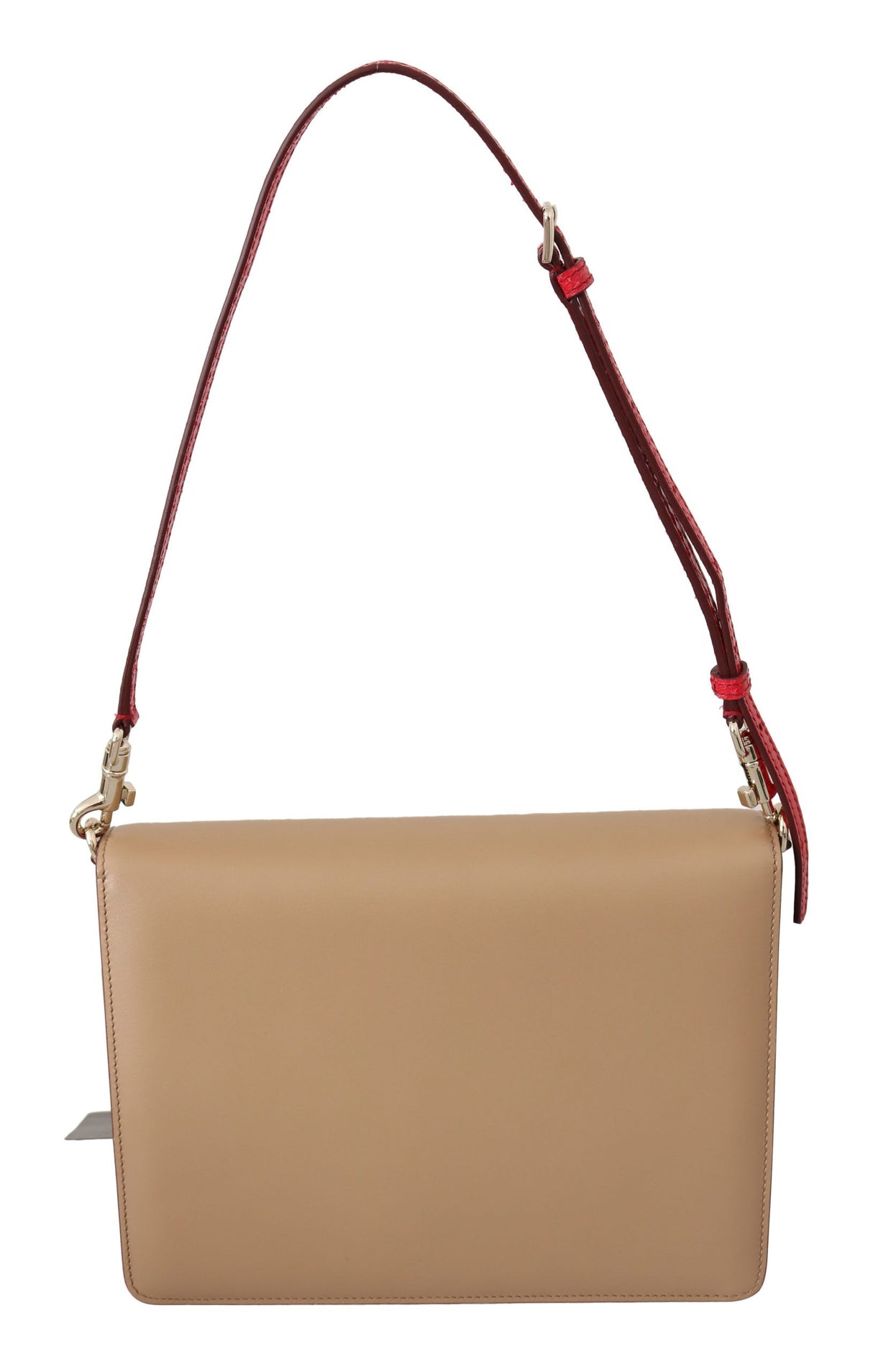 Dolce &amp; Gabbana Sac à bandoulière en cuir rouge beige violet 