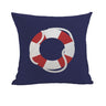 Pirate Ship Pattern Throw Pillow Cover for Home Decor