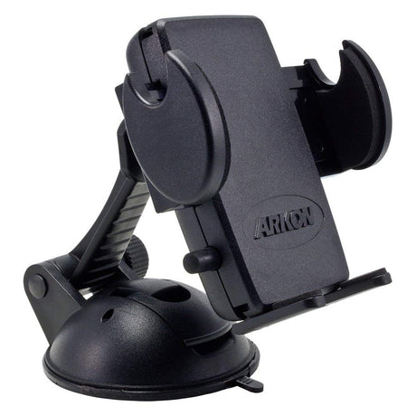 ARKON Mounts Windshield or Dash Car Mega Grip Phone Holder Mount | Universal Phone Fit | Adjustable Angle | Strong Windshield Suction | Compatible with iPhone Galaxy Note Pixel and more