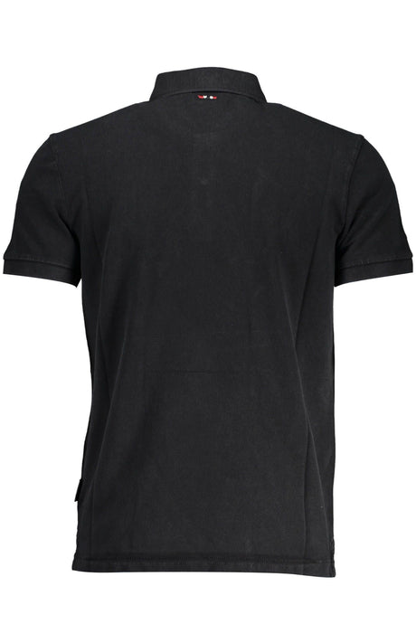 Napapijri Black Cotton Polo Shirt