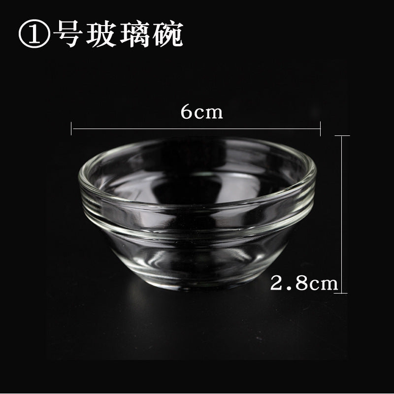 High Transparency Glass Bowls Set for Beauty Salon Tools