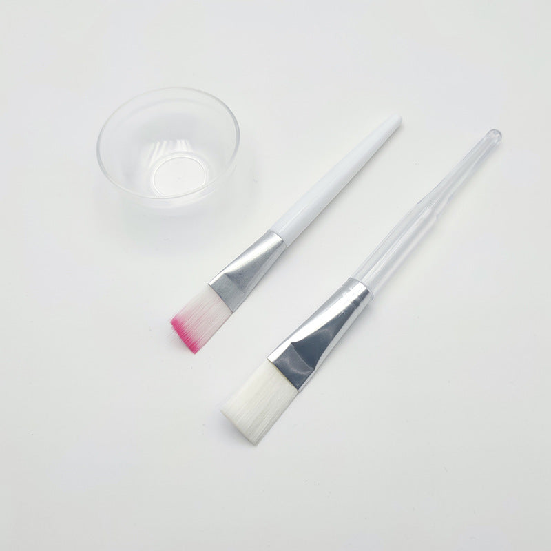Transparent Mask Bowl Set with Soft Brush (Approx. 6CM)