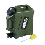 3.2 Gallon Water Jug Camping Water Container BPA Free Portable Emergency Water Storage Tank with Spigot No Leakage Outdoor Hiking Dark Green