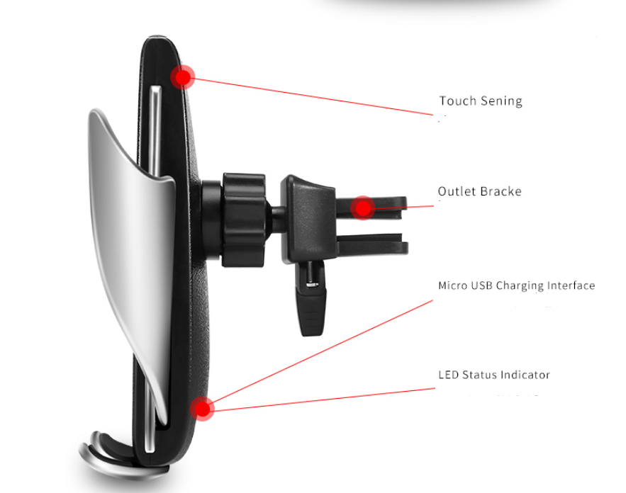 Magic Clamp S5 Wireless Car Charger & Phone Holder