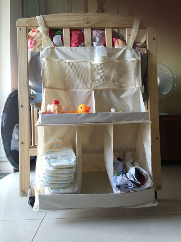 Baby Crib Hanging Storage Bag with 3D Design