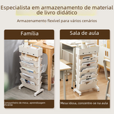 Mobile Plastic Desk Edge Bookshelf and Organizer