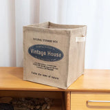 Natural Jute Foldable Desktop Organizer (1pc)