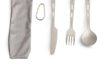 Cutlery Set with Knife, Fork, and Spoon for Camping