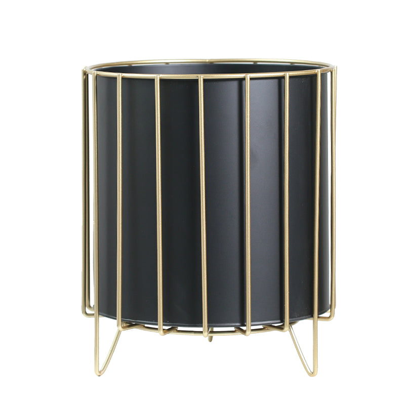 Nordic Style Iron Planter with Gold Trim (Large)