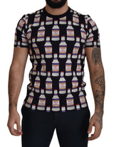 Dolce & Gabbana Black Bacio Di Venere Cotton Crew T-shirt