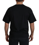 Dolce & Gabbana Black Gold STAR Crown DG Cotton Crewneck T-shirt