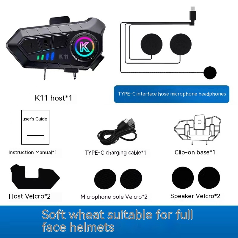 Bluetooth Motorcycle Helmet Headset