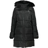 Calvin Klein Black Coat with Fur - Women's