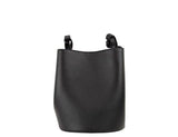 Burberry Lorne Small Black Pebbled Leather Bucket Crossbody Handbag Purse