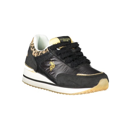 U.S. Polo Sneakers Black/Gold - Women's