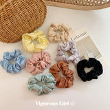 Spring Cream Puff Hair Ties - Sweet Fabric Accessories