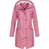 Women's Waterproof Windproof Hiking Rain Jacket Plus Size