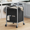 FIONESO Laundry Basket with Wheels Rolling Laundry Sorter Cart with Side pockets47.6GAL(180L) Rolling Laundry Hamper with Removable Bag Laundry Cart with Handle for Laundry Bedroom Black