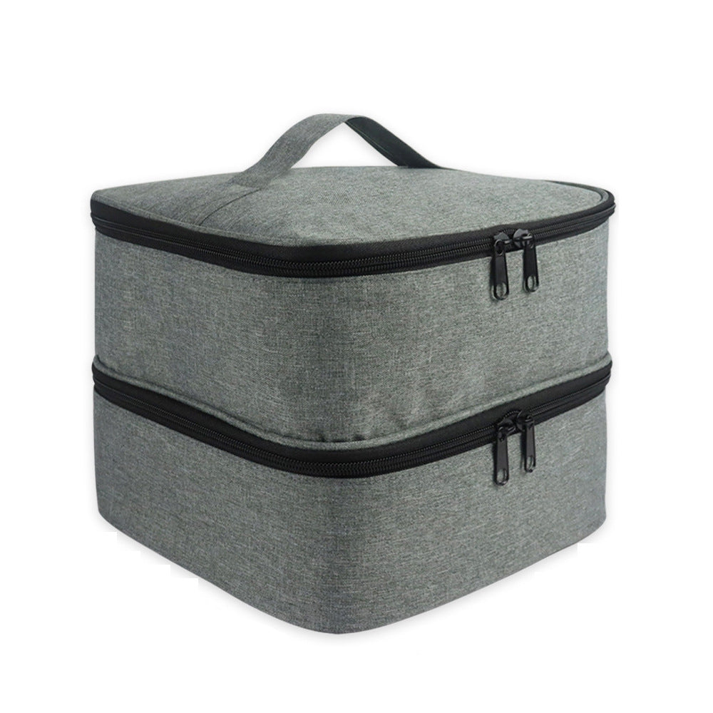 Portable Nail Polish Organizer with Dual Compartments