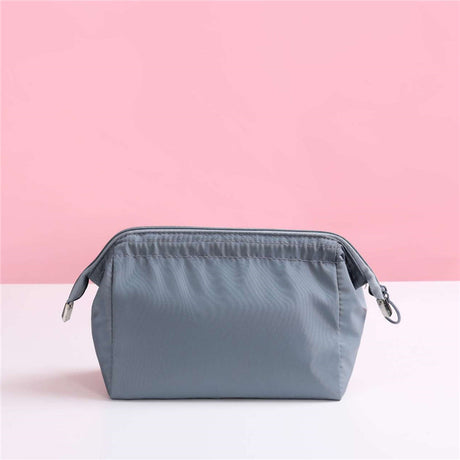 Solid Color Women's Zipper Cosmetic Bag Organizer