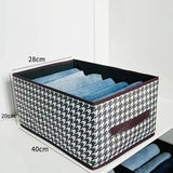 Checkered Pants Storage Box - Foldable Drawer Organizer