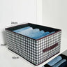 Checkered Pants Storage Box - Foldable Drawer Organizer