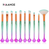 10-Piece Shell Makeup Brush Set - Beauty Tools