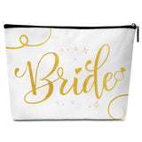 Bride Gift Makeup Bag for Women Wedding Gifts Cosmetic Bag Organizer with Zipper Bride Bridesmaid Proposal Gifts Makeup Pouch for Best Friend - B21