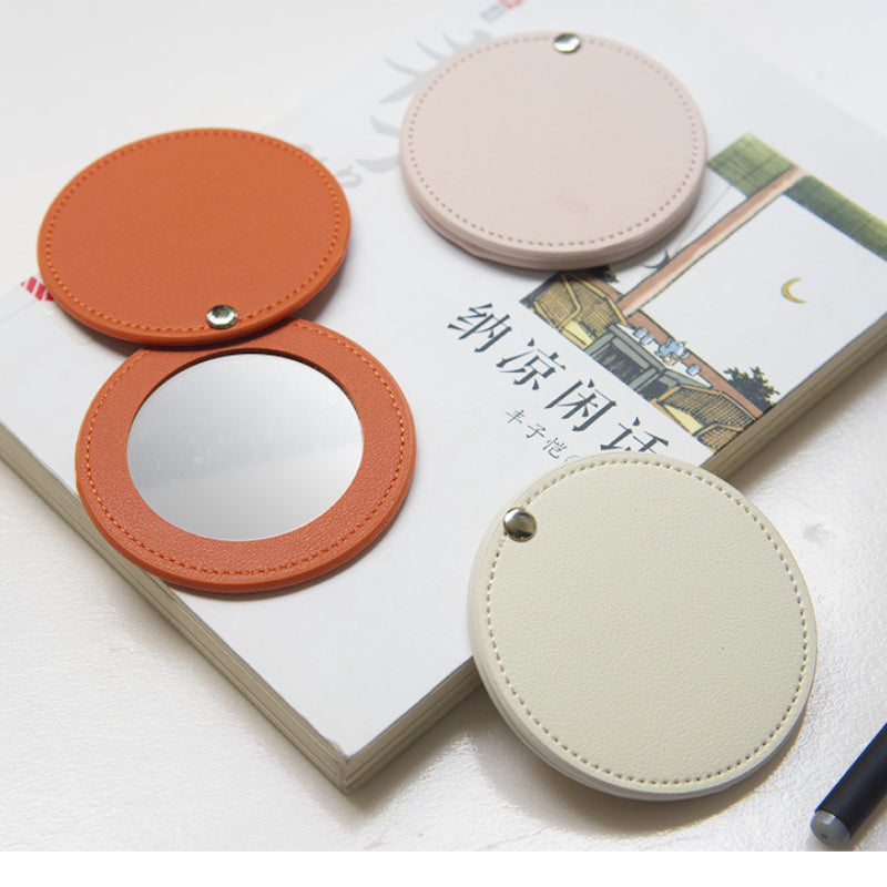 Candy Color Portable Foldable Round Makeup Mirror