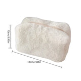 Large Capacity Plush Travel Cosmetic Bag for Women
