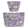 getgto 2 Pcs Makeup Bags Large Cosmetic Bag Travel Toiletry Bag Organizer for Women Embroidery Craft Floral Makeup Bag Small Cosmetic Pouch Purse with Zipper Gifts for Girls Teen