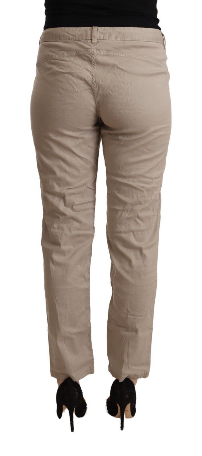 Acht Beige Mid Waist Tapered Pants