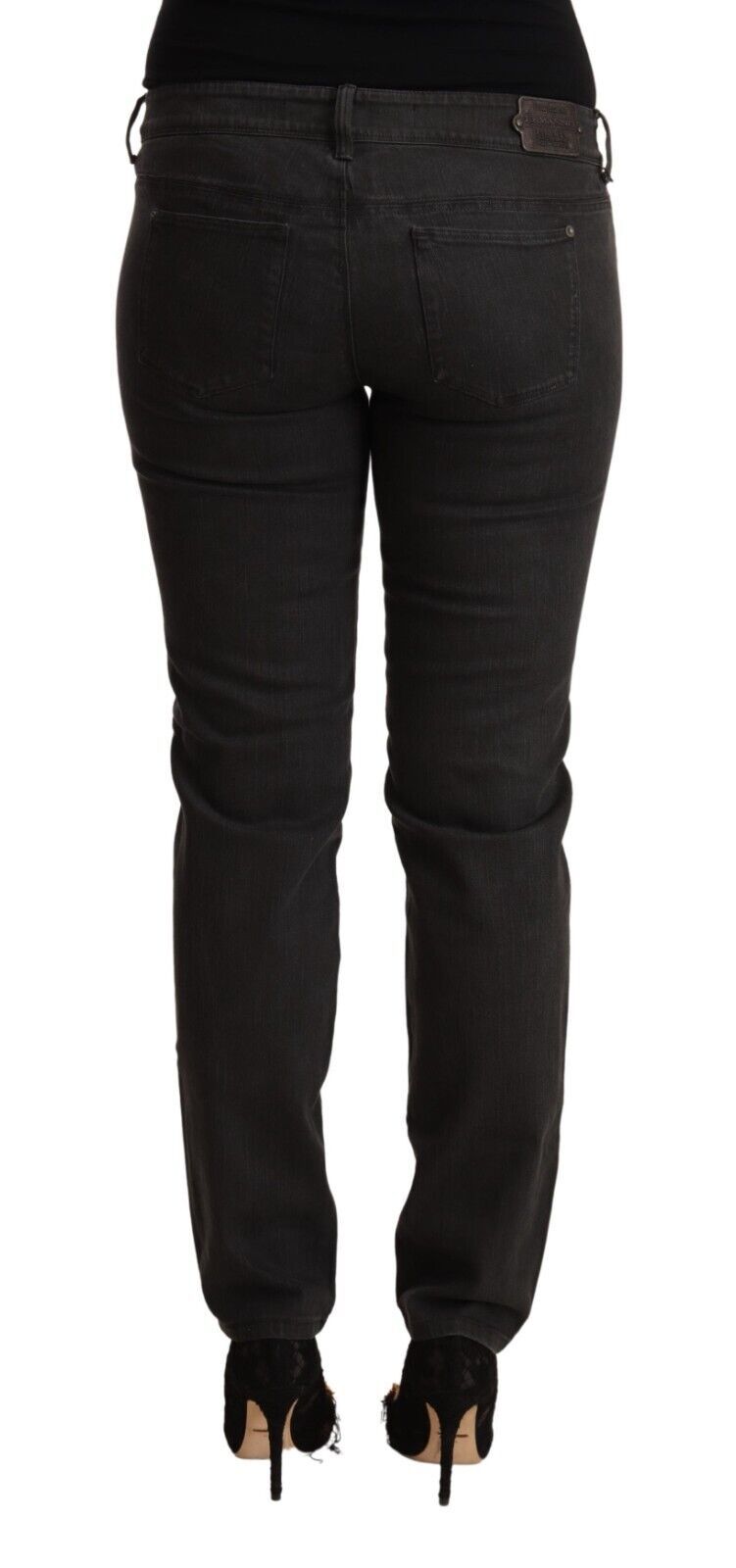 Ermanno Scervino Chic Black Low Waist Skinny Denim