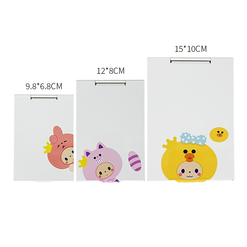 Portable Cartoon Folding Crown Monkey Makeup Mirror