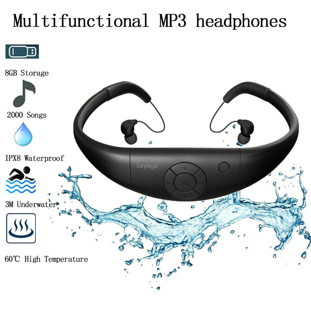 Tayogo MP8 Waterproof Bluetooth Swim Headphones