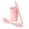 Light My Fire Camping Mess Kit - 3 Pcs - Reusable Straw Foldable Cup & Camping Spork - BPA Free Reusable Camping Utensils - Travel Utensils Camping - Bio-Based Plastic Cutlery to Go Camping Set