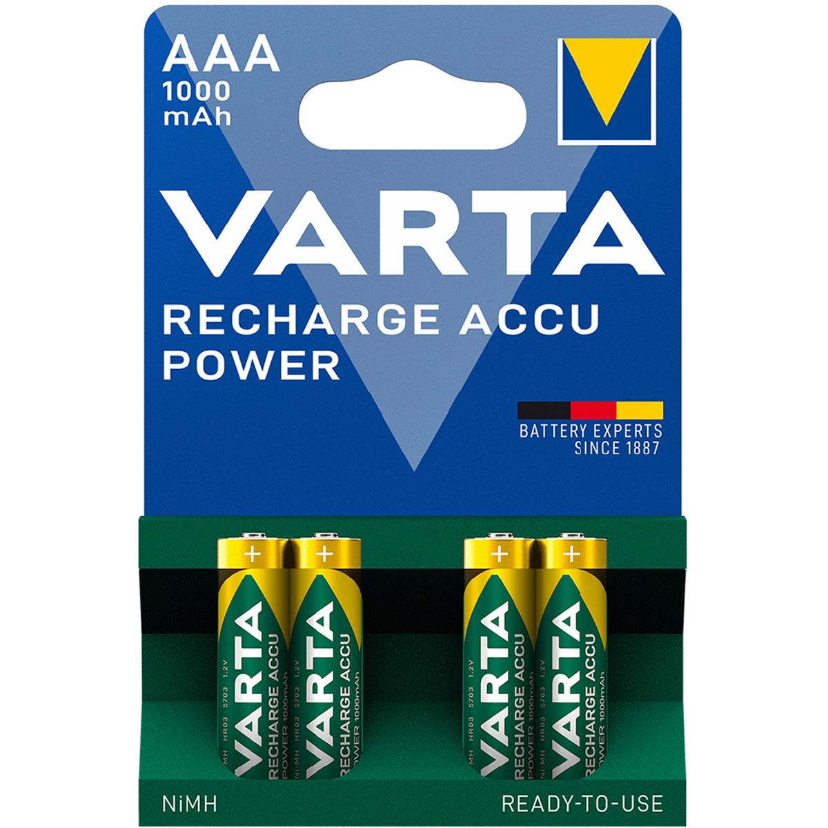 Varta Rechargeable AAA Batteries 1000mah 4pcs
