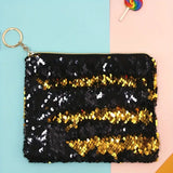 Two-Tone Mermaid Sequin Makeup Organizer Pouch