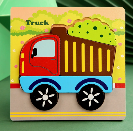 Montessori Wooden Educational Puzzle Board (One Set)