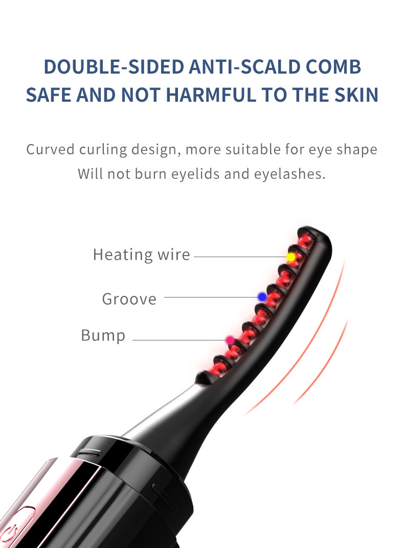Electric Heated Eyelash Curler with 4 Temperature Modes