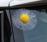 3D Tennis Car Decal for Unique Glass Decoration
