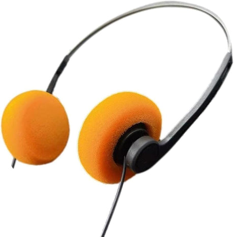 Retro Headphones Wired Retro Over-Ear Earphones Mini Stereo Lightweight Headphones with Cord 80s 90s Vintage Headset Wired Walkman Headphone for Most Mobile Phones Playback Headphones (Orange)