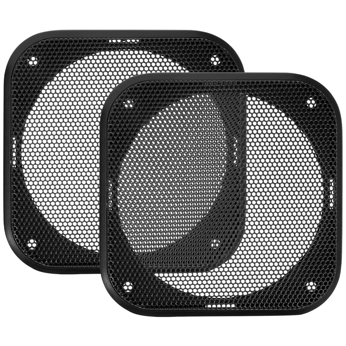 TOPPERFUN 2Pcs Car Speaker Grille 4in Car Speaker Grille Metal Speaker Protective Cover Car Speaker Grille Frame Square Audio Dust Cover