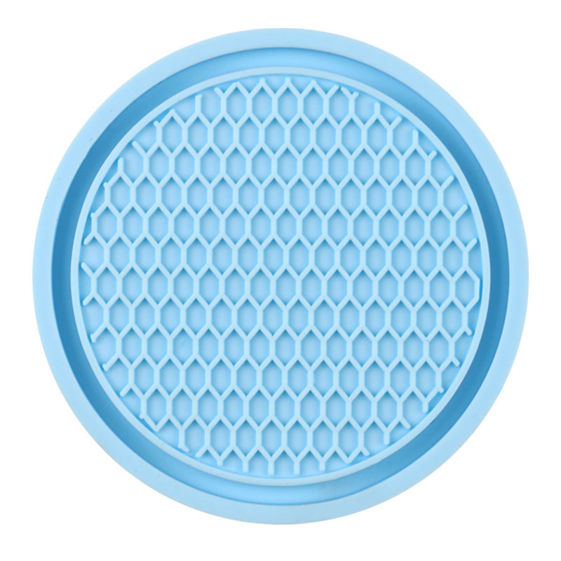 Creative Honeycomb Car Cup Holder Mat with Rhinestones